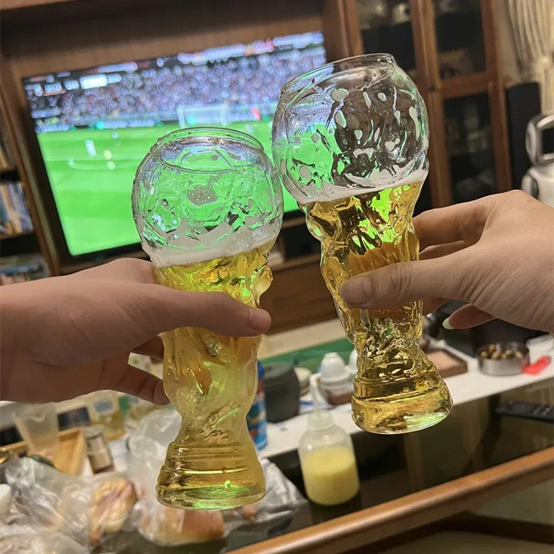 World Cup Trophy Beer Glass, Sculpted Detail