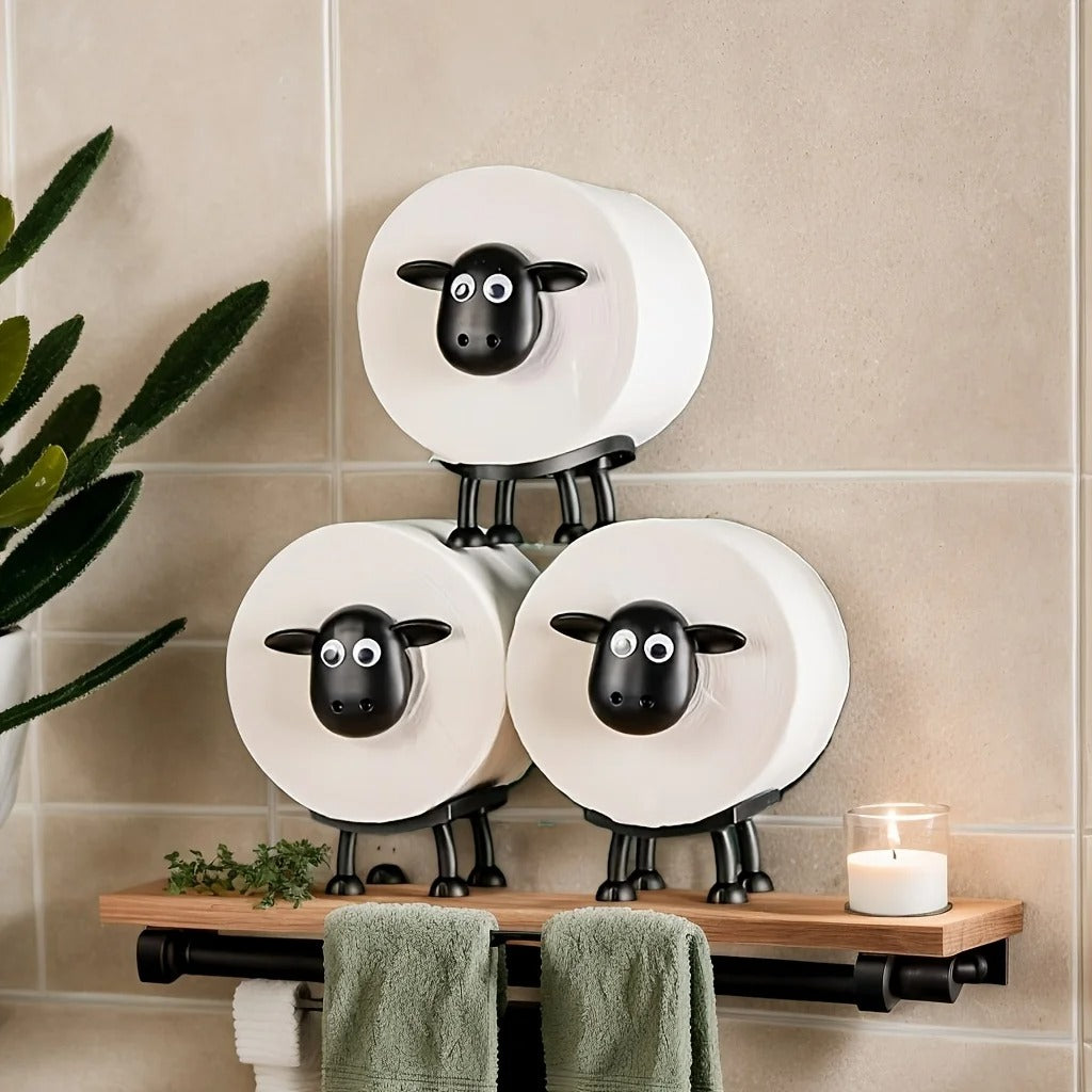 Funny Sheep Toilet Paper Holder - Black / 1PC - Shehealth