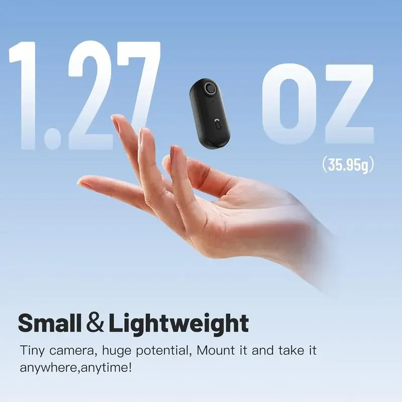 Mini 4K Action Camera For Hands Free POV - Black high end 4K / Without memory card - Shehealth