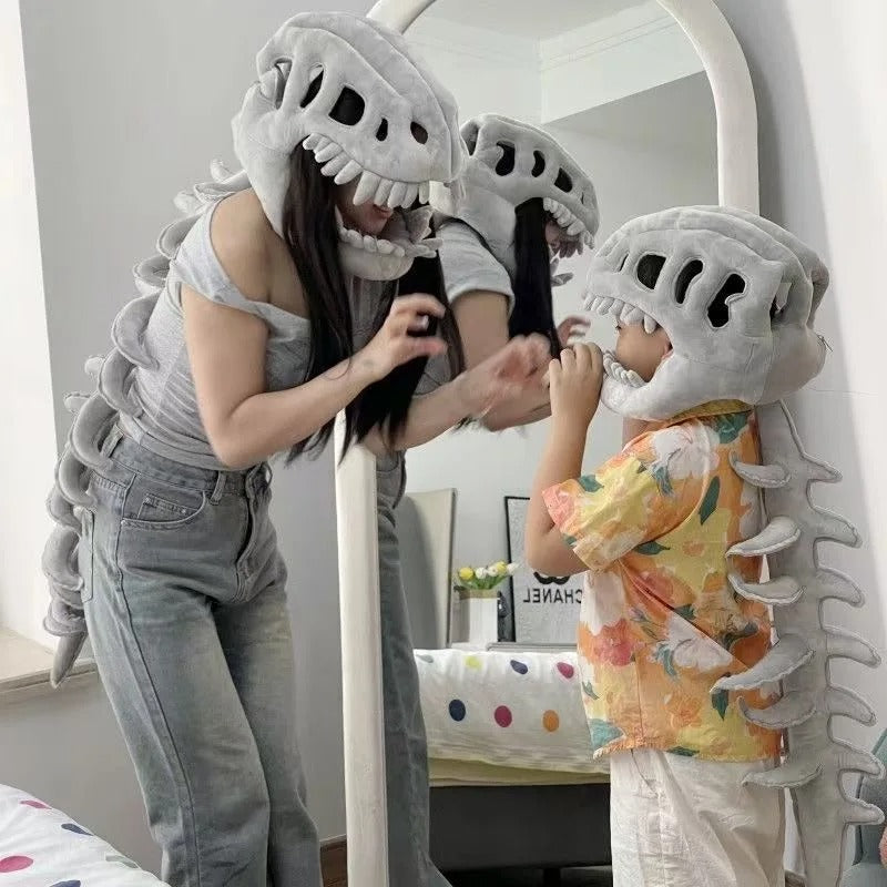 Dinosaur Skeleton Headgear That Stops Every Room