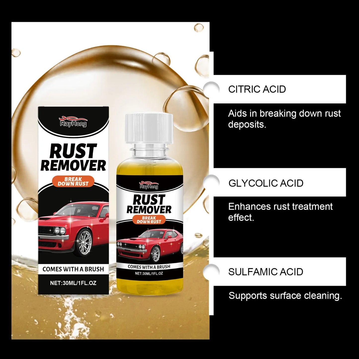 Rust Remover for Metal, Works in Minutes