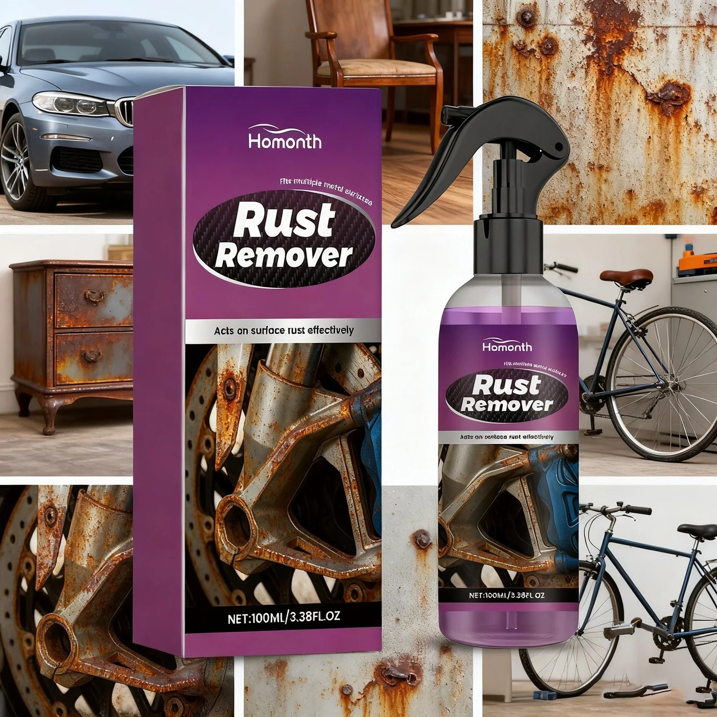 Rust Remover Spray, Dissolves & Protects Metal
