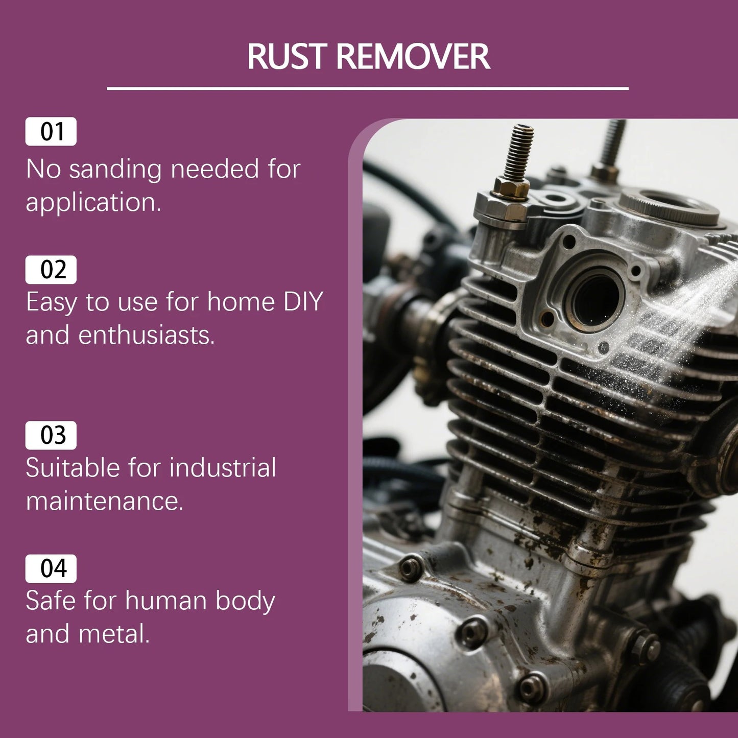 Rust Remover Spray, Dissolves & Protects Metal