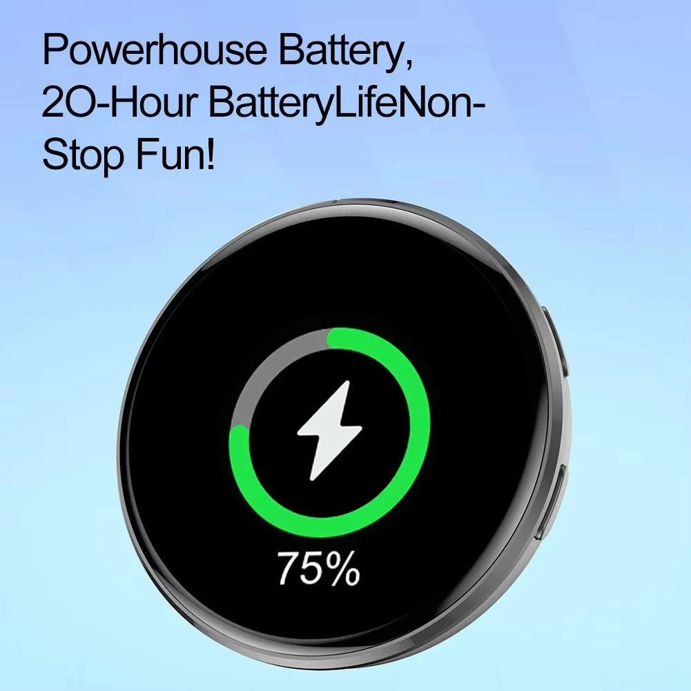 Digital Display Badge, Plays GIFs & Video - Black - Shehealth