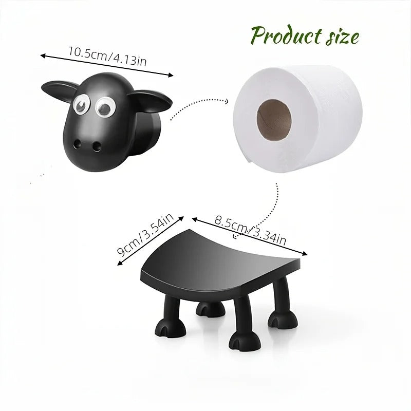 Funny Sheep Toilet Paper Holder - Black / 1PC - Shehealth