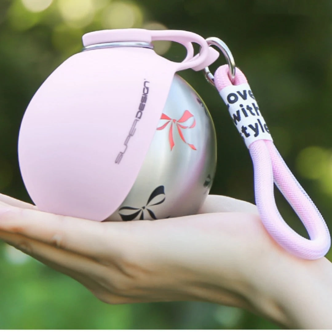 Portable Dog Water Bottle with Built-In Bowl