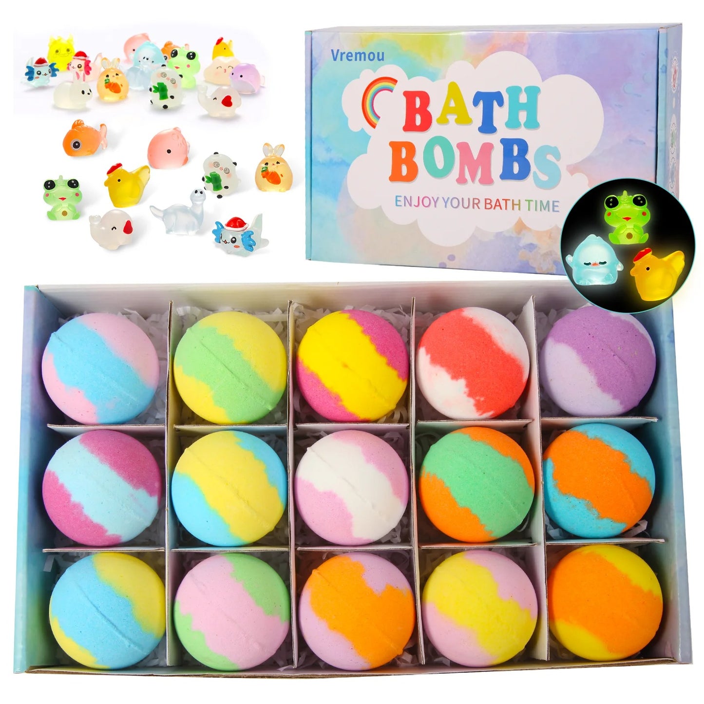 Bath Bombs for Kids with Toy Inside - 24 Pack