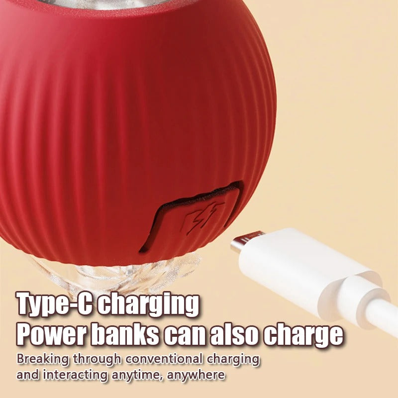 Automatic Cat Ball Toy, Runs When Touched - Red - Shehealth
