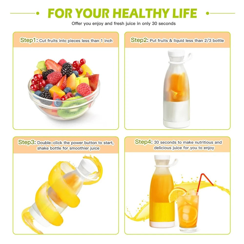 Portable Blender for Smoothies | 6-Blade Fresh Juicer Cup