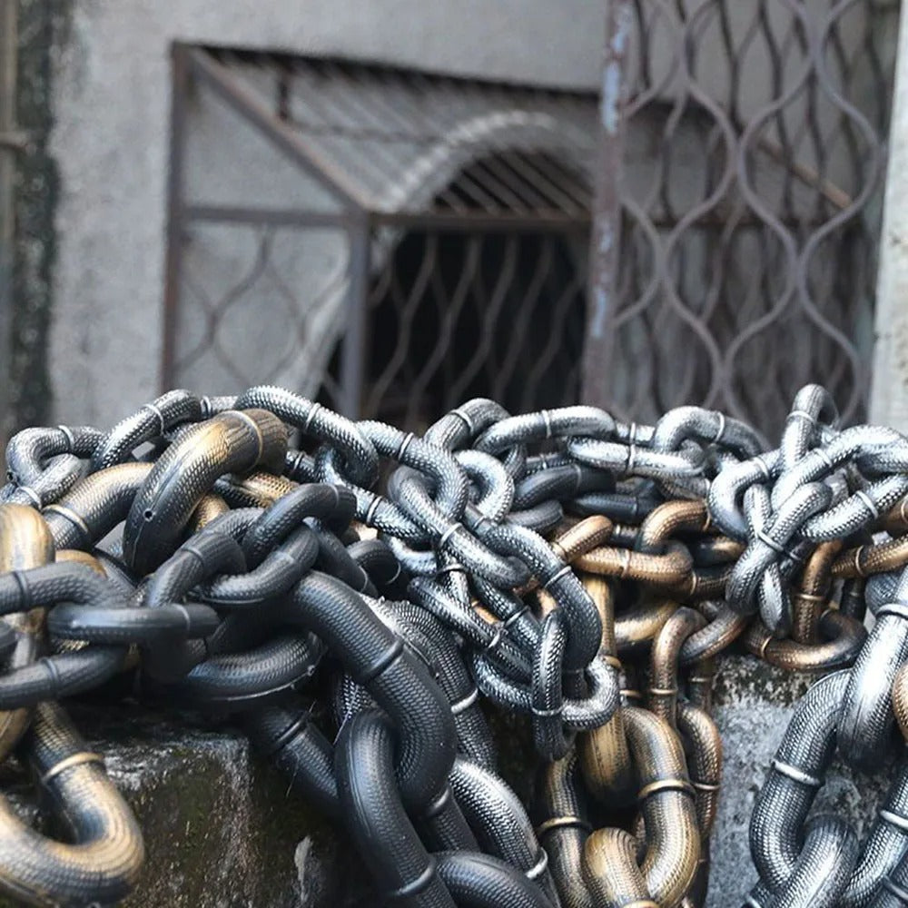 Giant Chain Dog Leash: Zero-Weight Prop