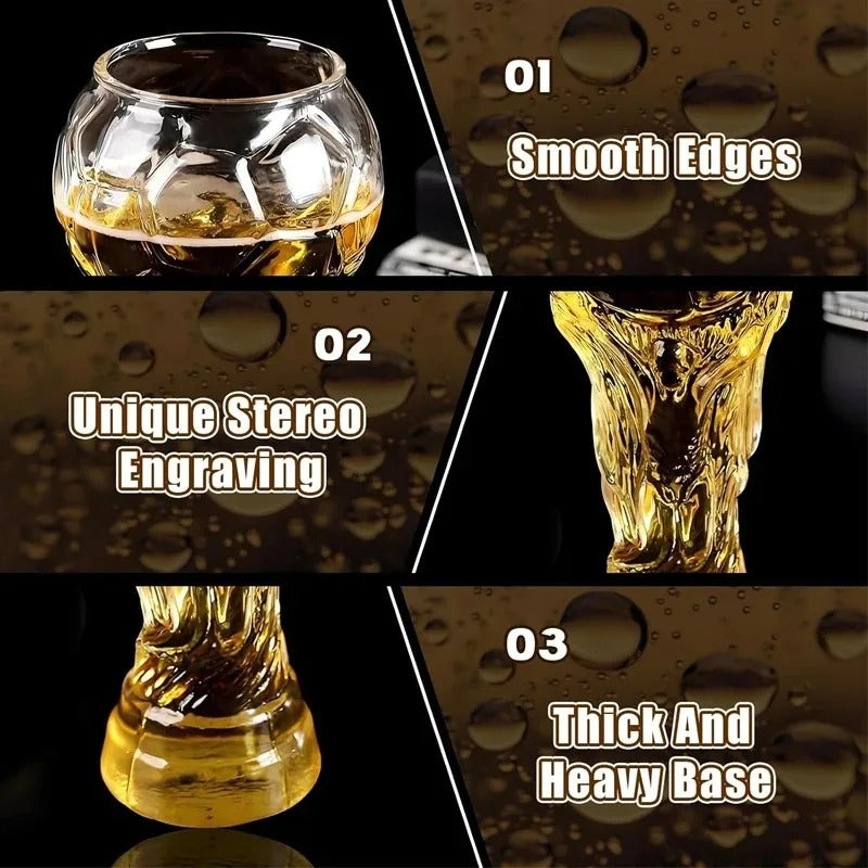 World Cup Trophy Beer Glass, Sculpted Detail