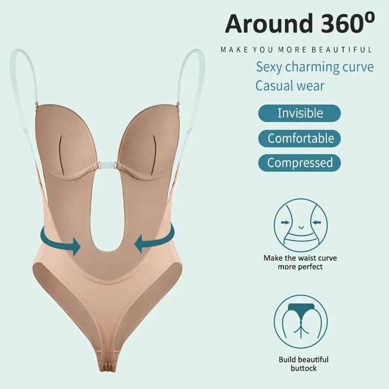 Backless Shapewear Bodysuit 360 Invisible Lift