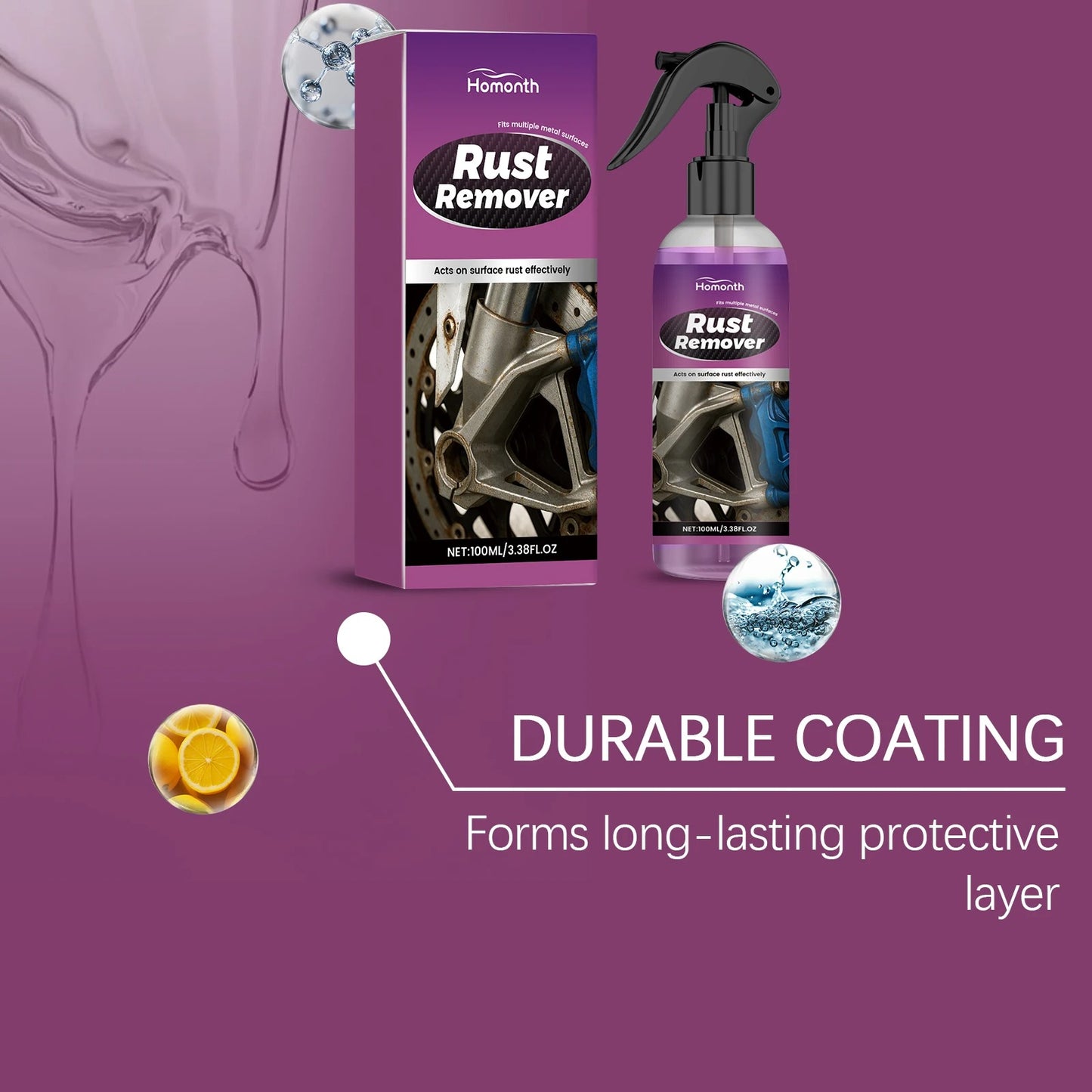 Rust Remover Spray, Dissolves & Protects Metal