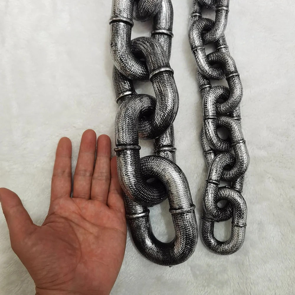 Giant Chain Dog Leash: Zero-Weight Prop