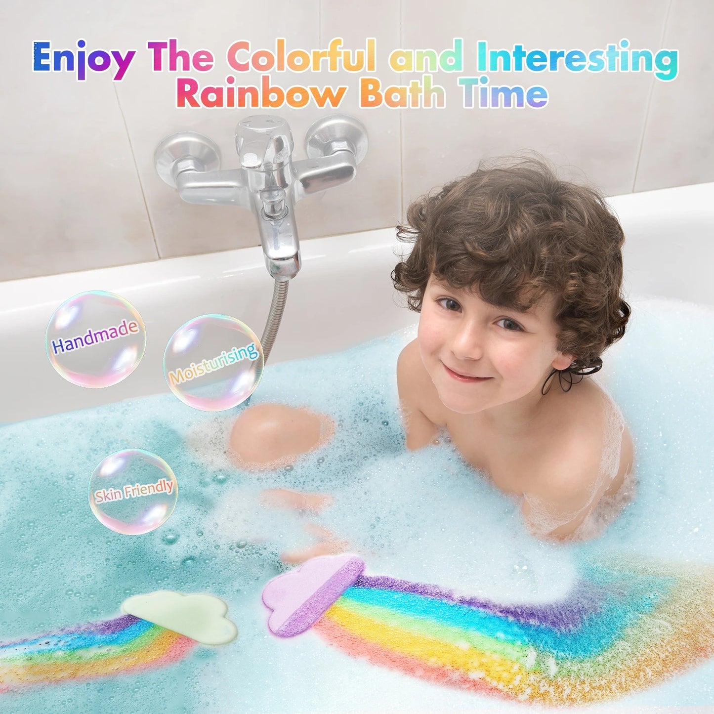 Rainbow Cloud Bath Bomb Set - Blue Ocean - Shehealth