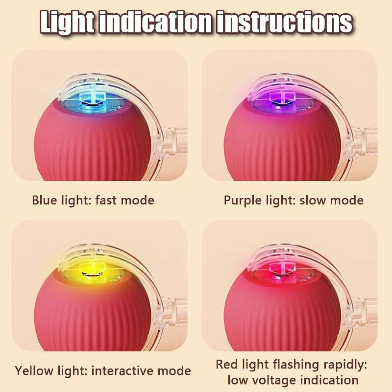 Automatic Cat Ball Toy, Runs When Touched - Red - Shehealth