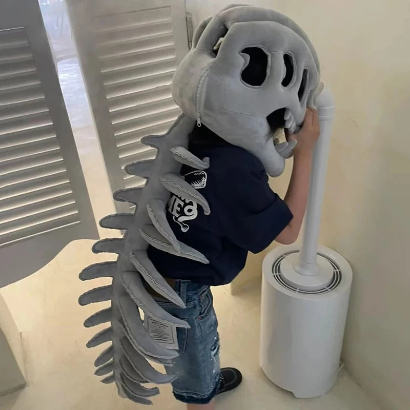 Dinosaur Skeleton Headgear That Stops Every Room