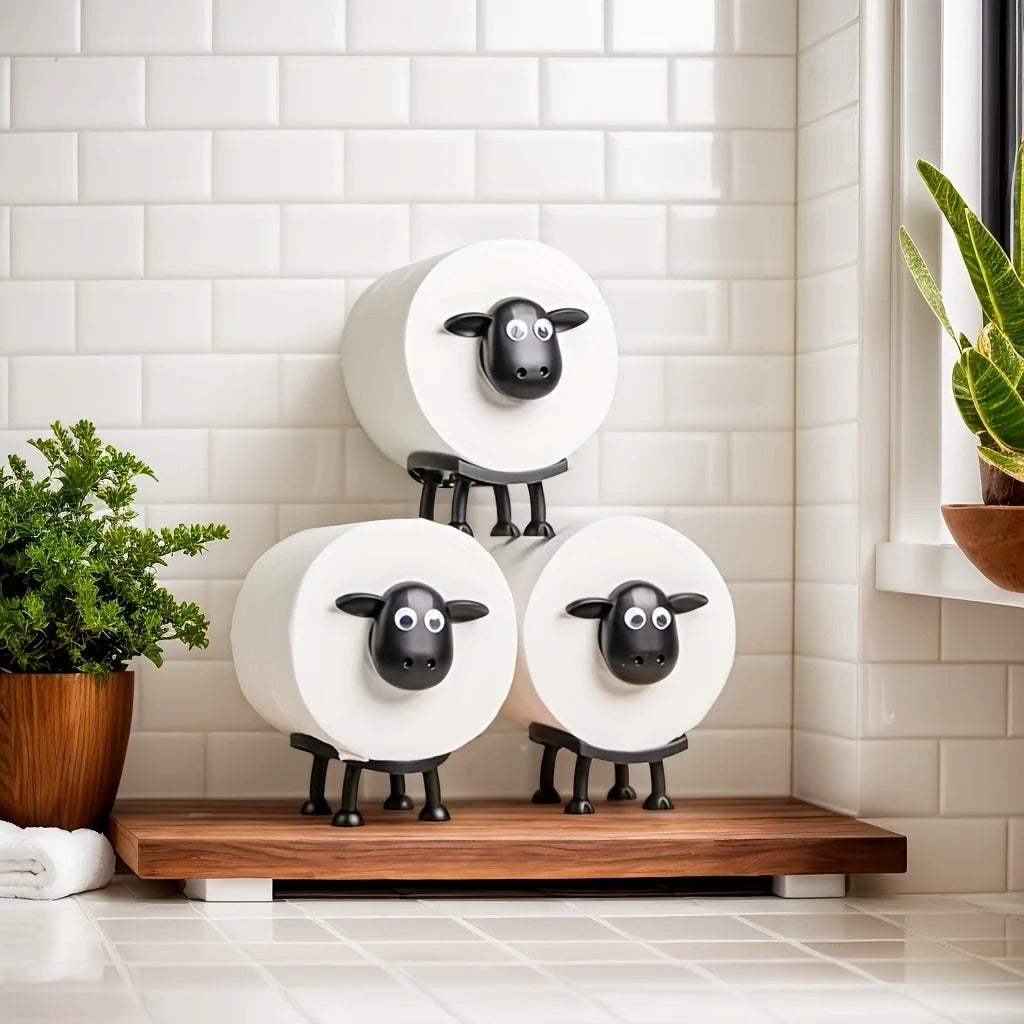 Funny Sheep Toilet Paper Holder - Black / 1PC - Shehealth
