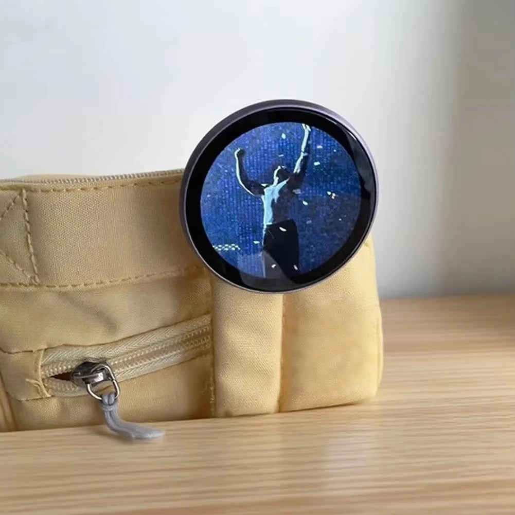 Digital Display Badge, Plays GIFs & Video - Black - Shehealth