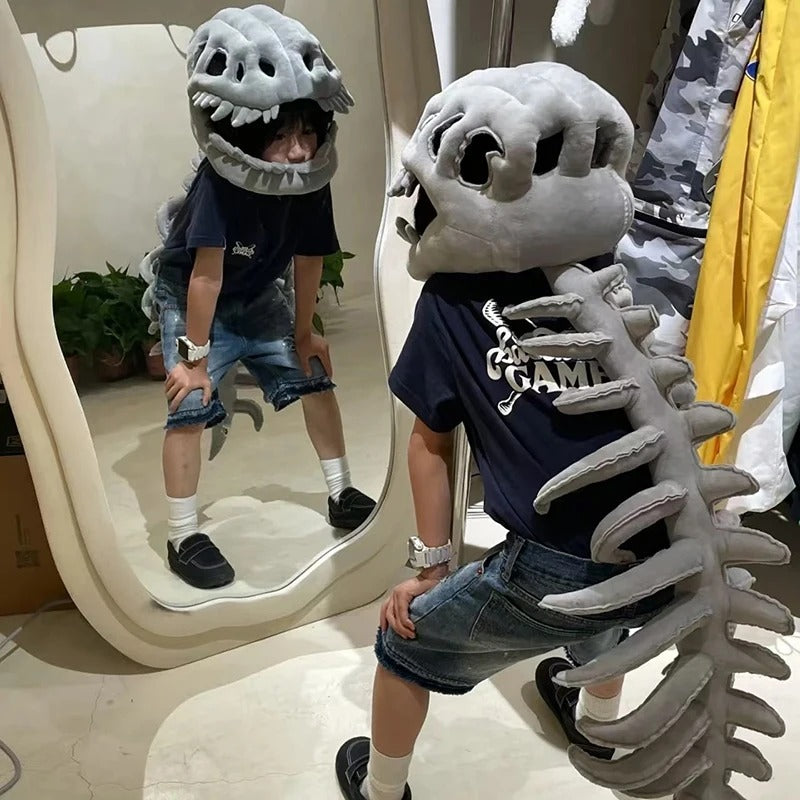 Dinosaur Skeleton Headgear That Stops Every Room