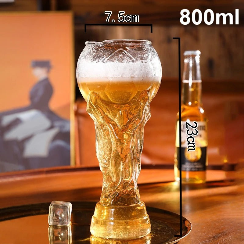 World Cup Trophy Beer Glass, Sculpted Detail