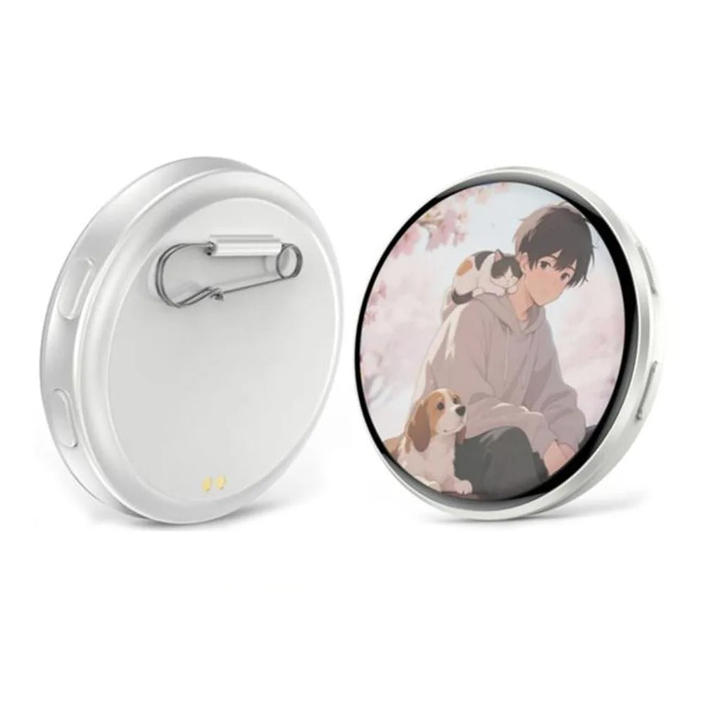Digital Display Badge, Plays GIFs & Video - Black - Shehealth