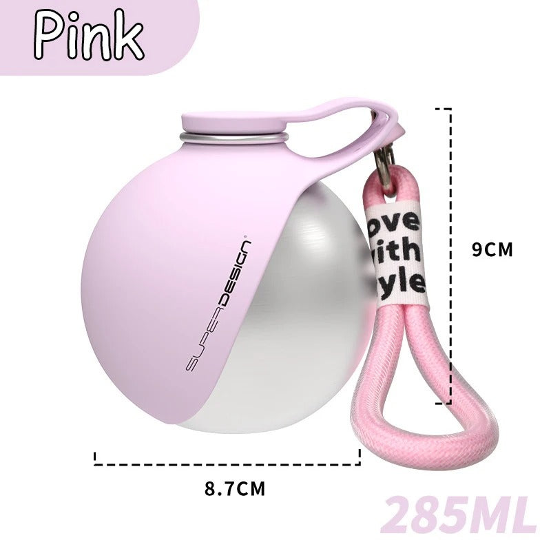Portable Dog Water Bottle with Built-In Bowl