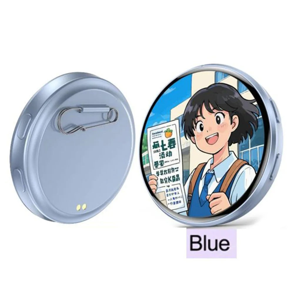 Digital Display Badge, Plays GIFs & Video - Black - Shehealth